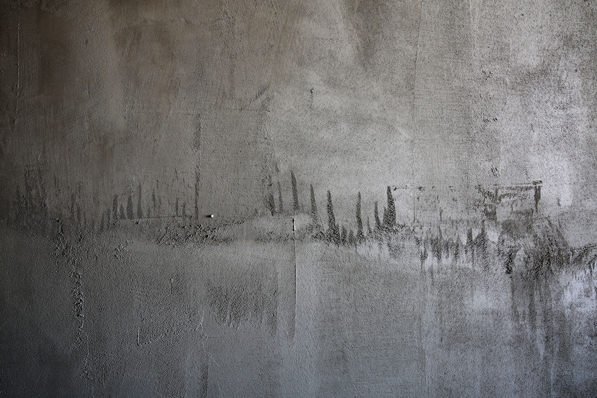 Concrete wall in the room