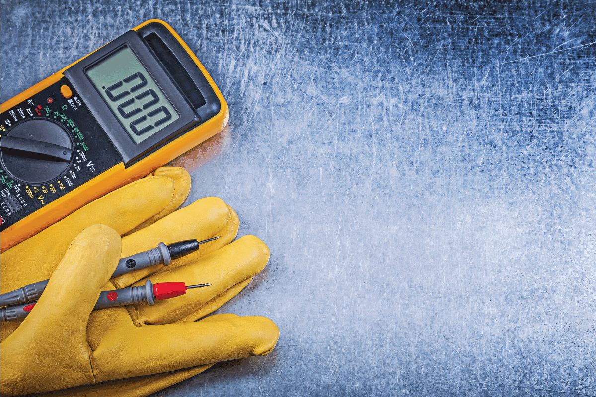 Digital electric tester and safety gloves