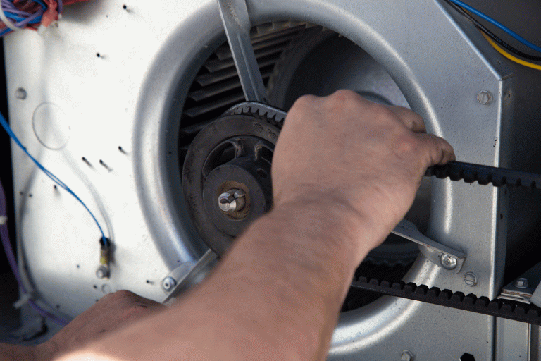 HVAC system motor belt maintenance and replacement, How To Get The Wheel Off A Blower Motor [Inc. Troubleshooting If It Is Stuck]