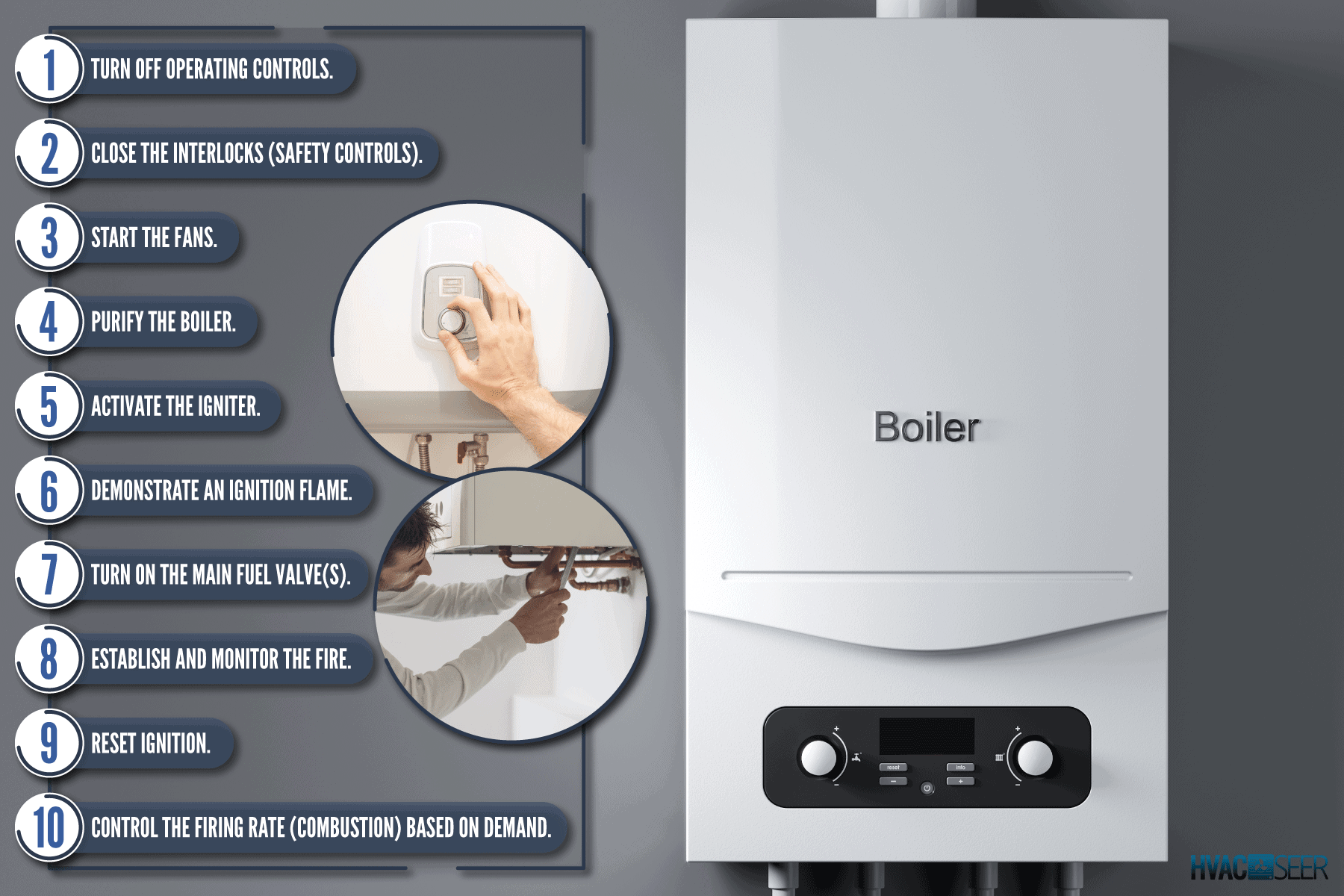gas-water-boiler-on-wall-3d, How To Turn A Boiler On [Step By Step Guide]