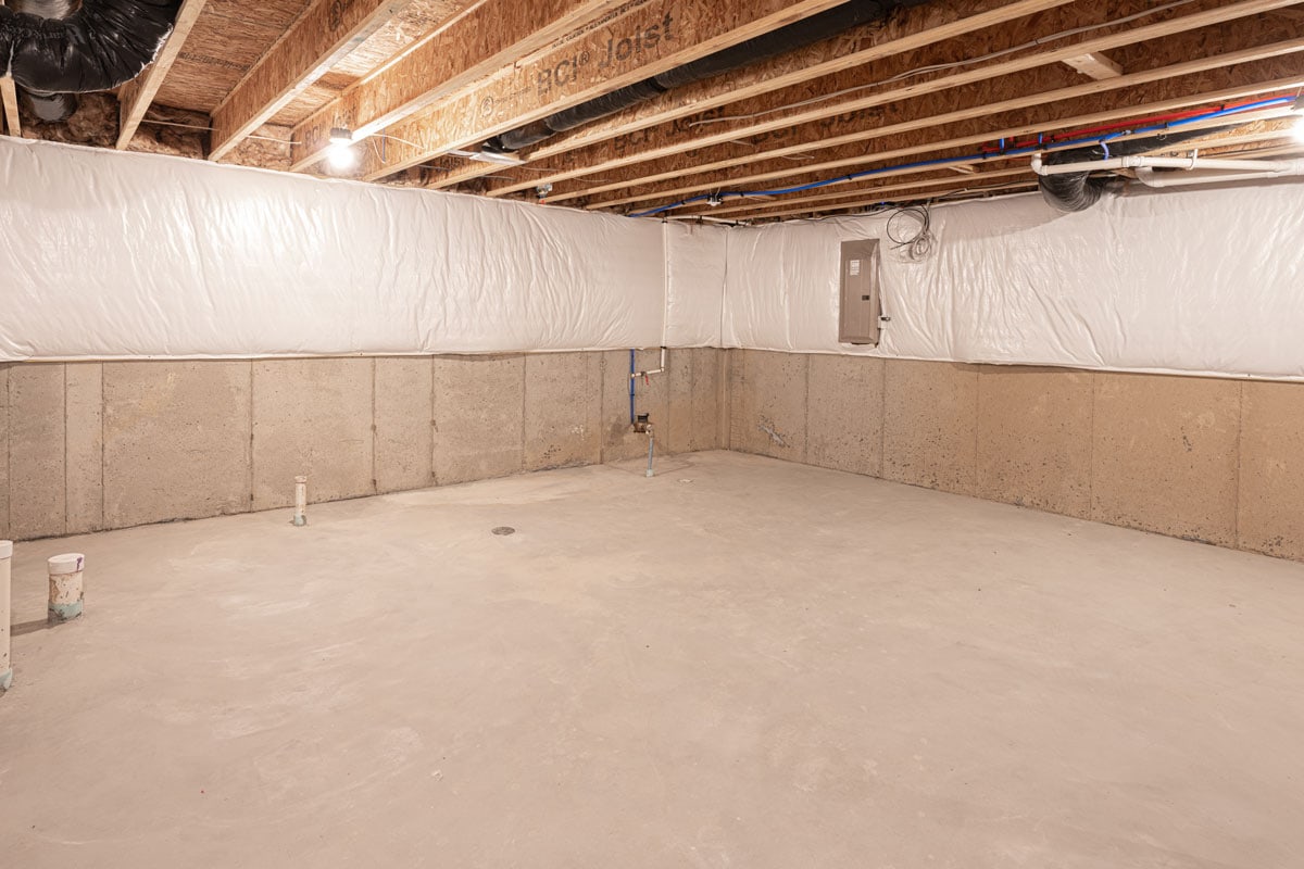 basement has been insulated and waterproof