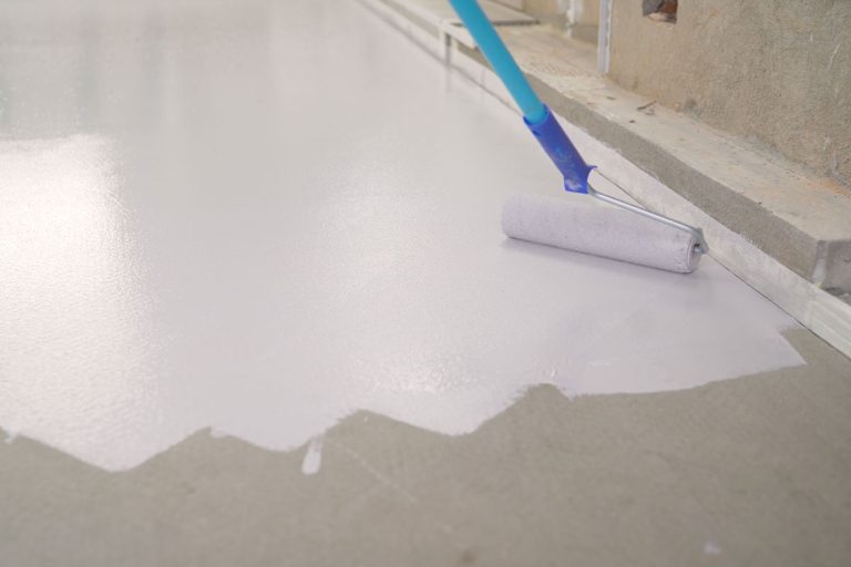contract painter painting garage floor speed, How To Apply Drylok To Basement Floors