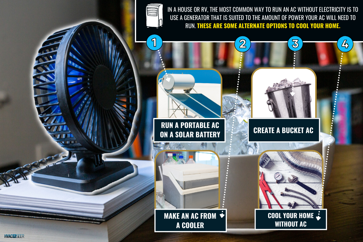 DIY home made air conditioner AC cooler, How To Run AC Without Electricity? [4 Alternate Options]