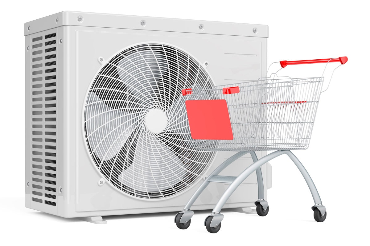 shopping-cart-air-conditioner-outdoor-compressor