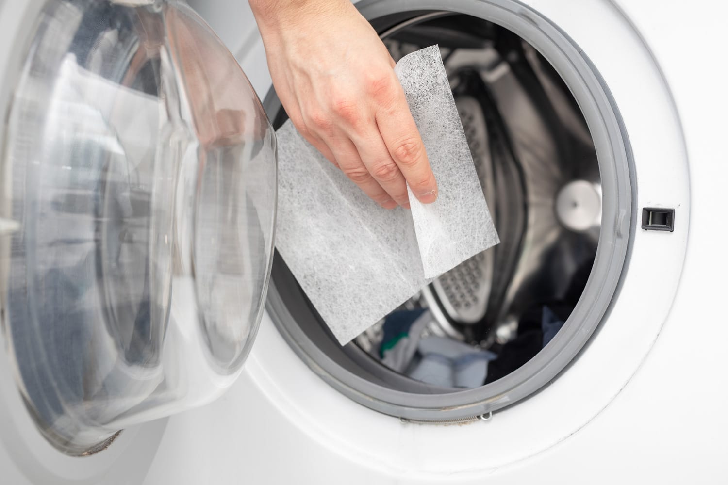 Soft your laundry by dropping dryer sheets into your dryer