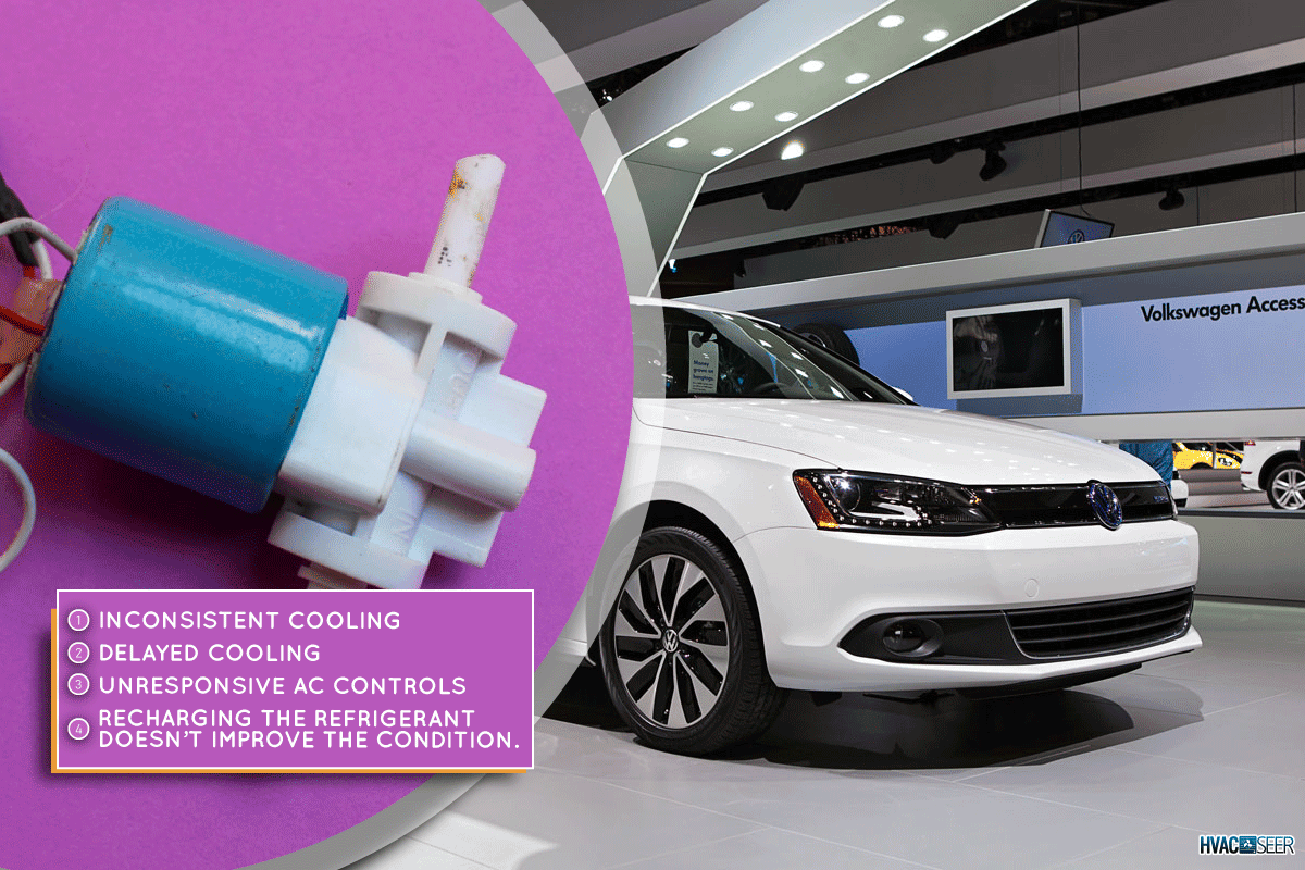 A Volkswagen Jetta on display at the Chicago Auto Show media, VW AC Compressor Solenoid Valve Symptoms - What Are They?