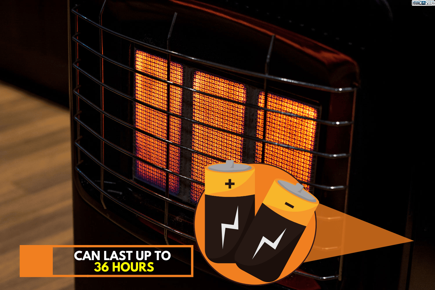 A gas heater on a freezing cold winter night burning at full capacity, glowing orange and radiating heat, How To Put Batteries In A Big Buddy Heater