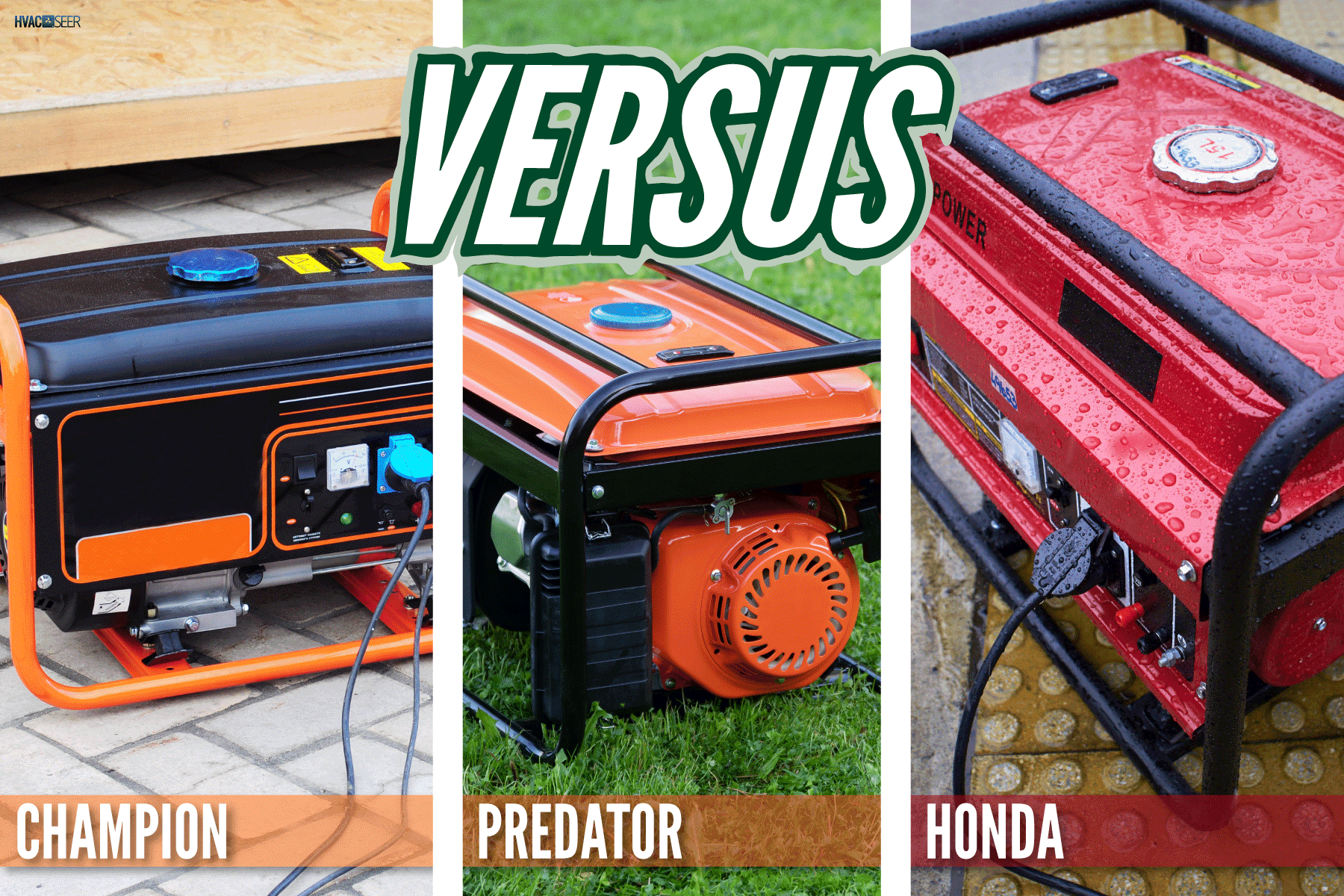 collab photos of a champion predator and honda dual fuel generators comparisons, Champion Vs Predator Vs Honda Dual Fuel Generator - Which Is Right For You?