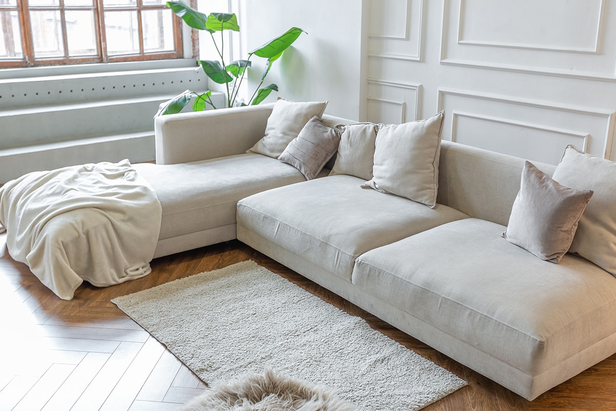 Gray stylish upholstered furniture