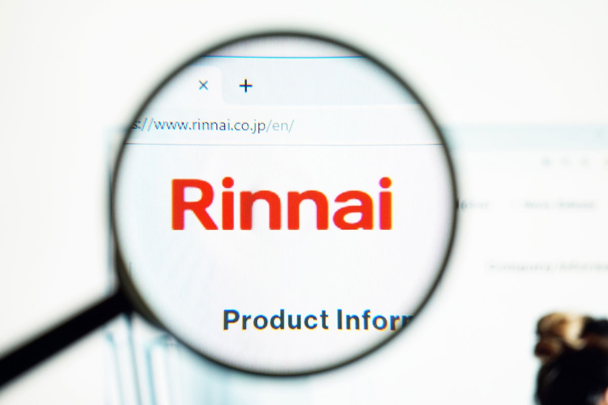 Homepage of Rinnai .Official website of company
