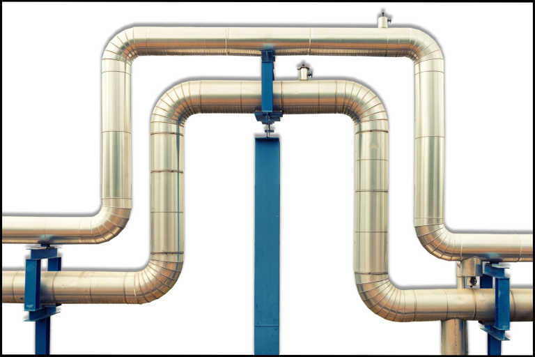 Loop steam pipeline on white isolate background, How To Make A Plumbing Loop Vent