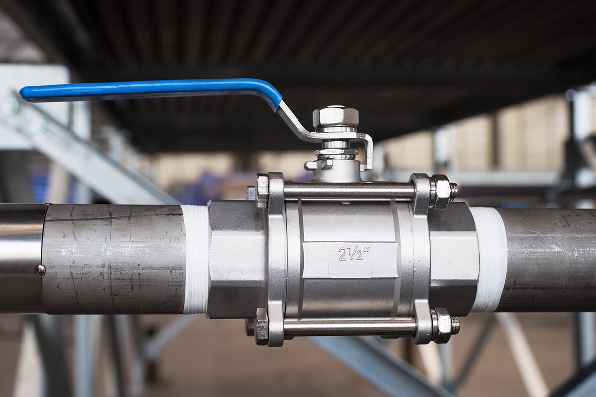 Stainless steel, 2.5 inch ball valve