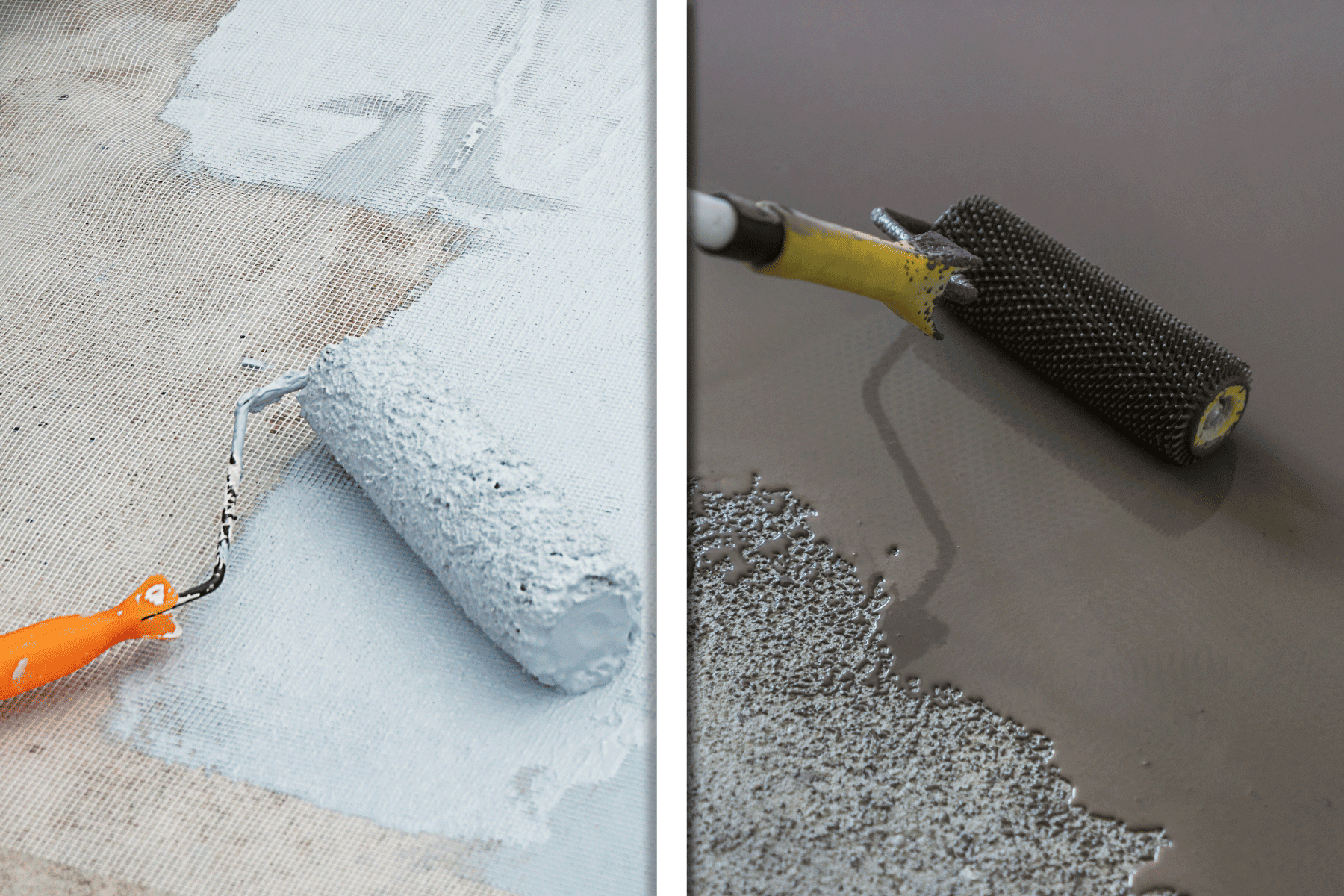 collab photo of a drylok hydraulic cement and a quikrete hydraulic cement differences