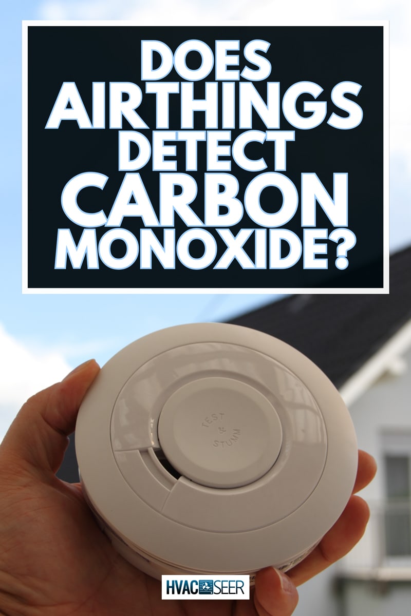 Smoke detector with a house in the background, Does Airthings Detect Carbon Monoxide?