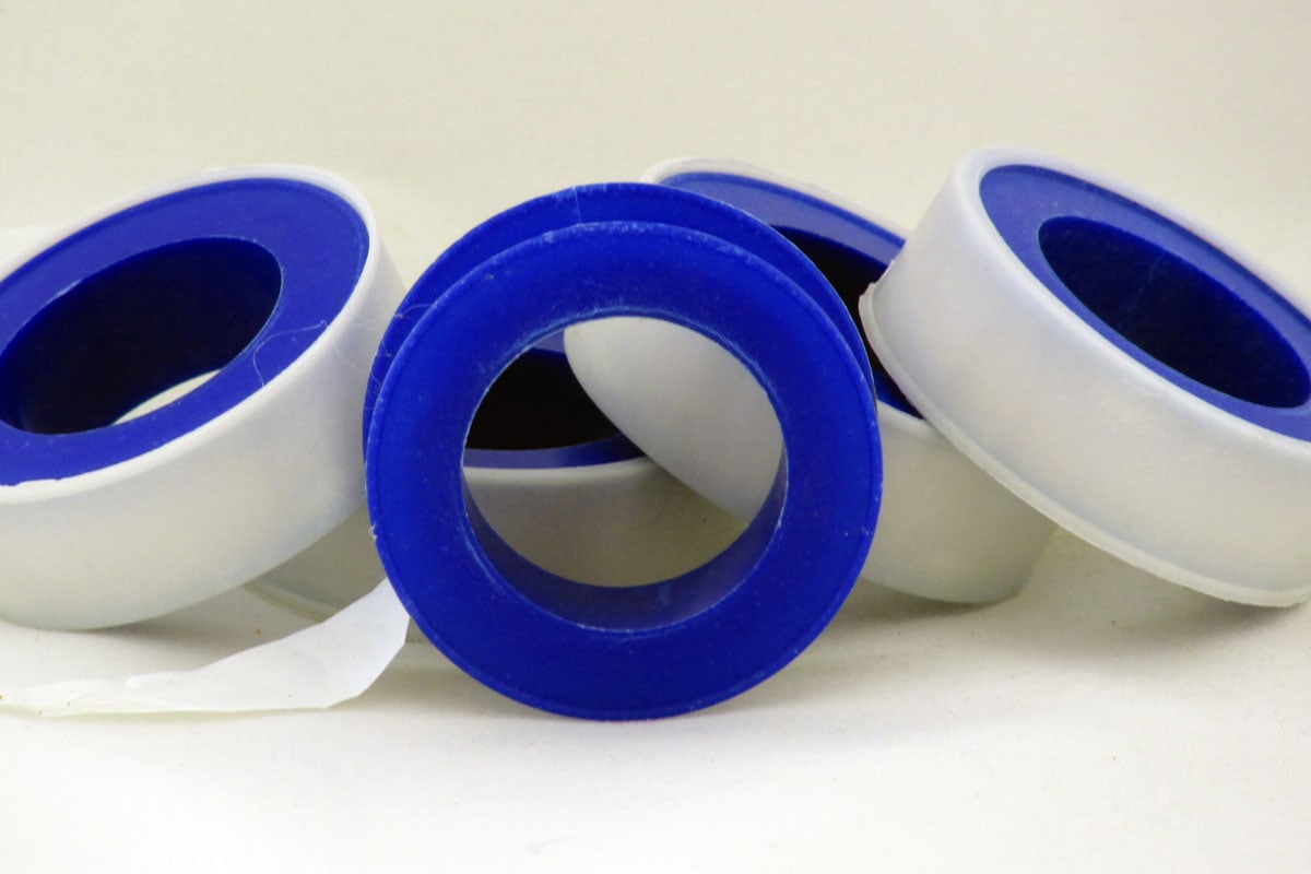 Several Rolls Of Teflon Tape Isolated
