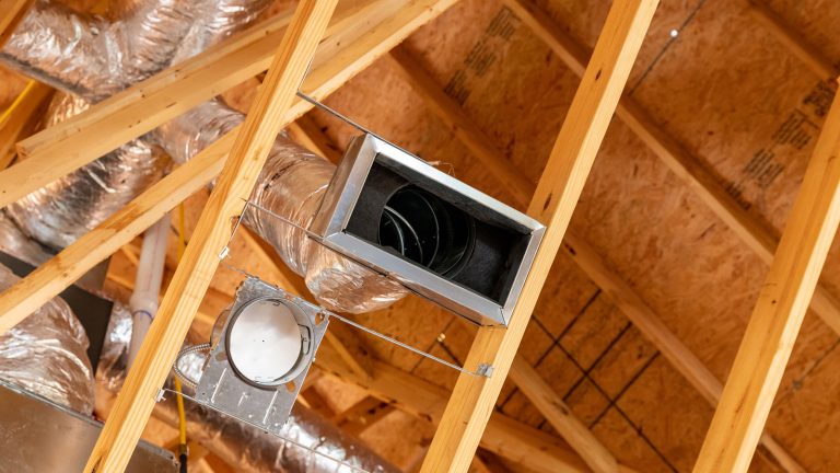 Ductwork inside an unfinished house, How To Find Ductwork In Your Walls - 1600x900