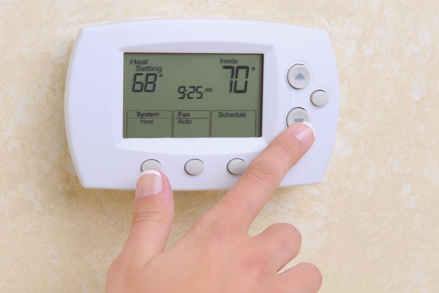 Changing the temperature of the thermostat